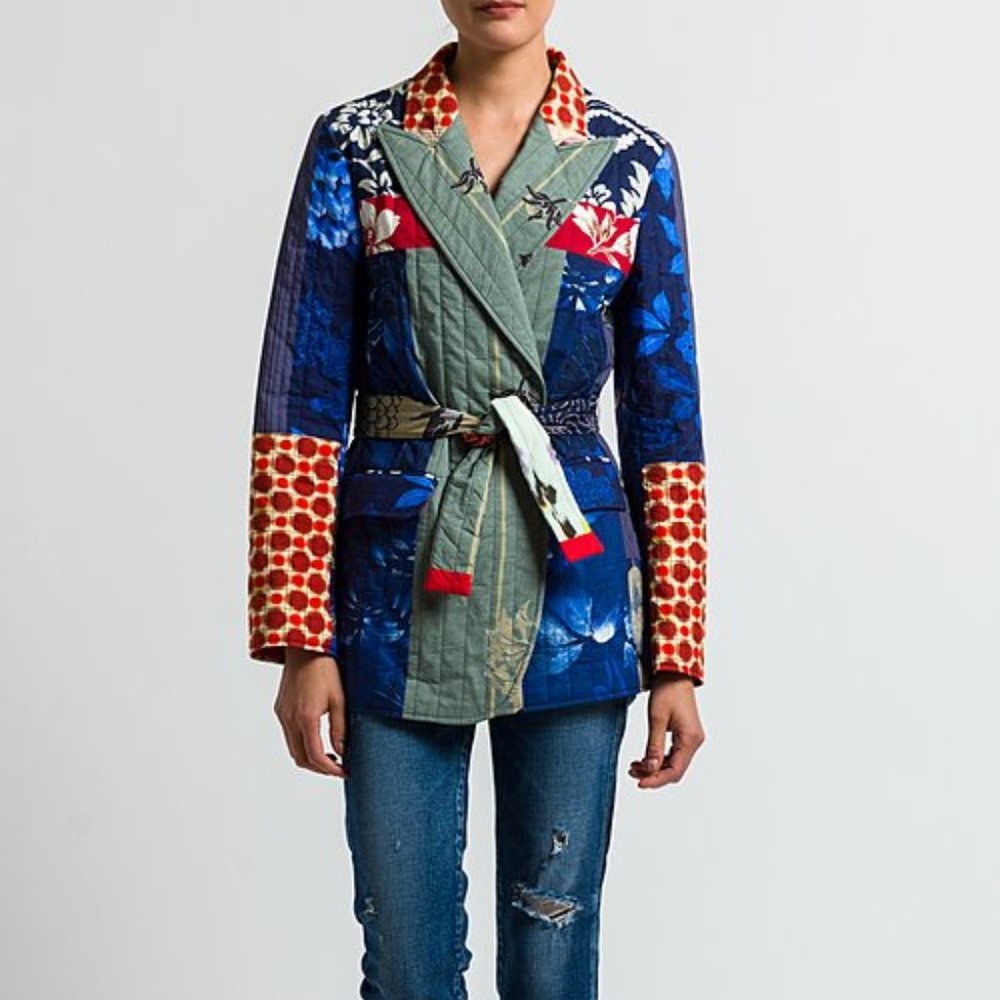 NWT ETRO RUNWAY Quilted Patchwork Blazer, EU46/US10